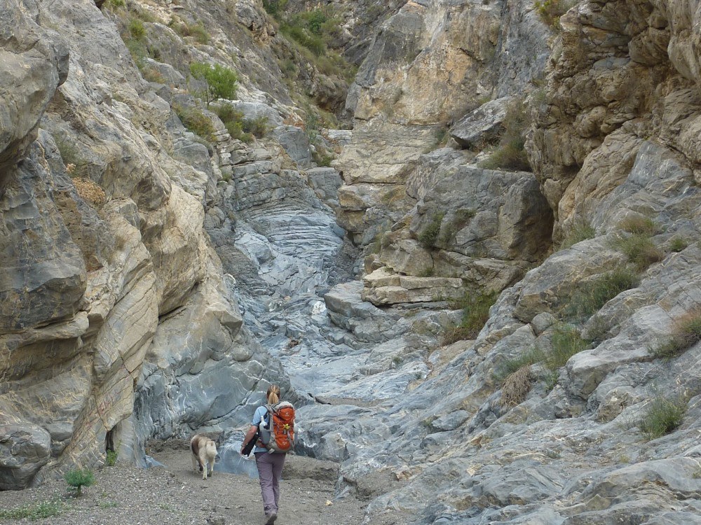 This is where the rock starts to get slippy smooth