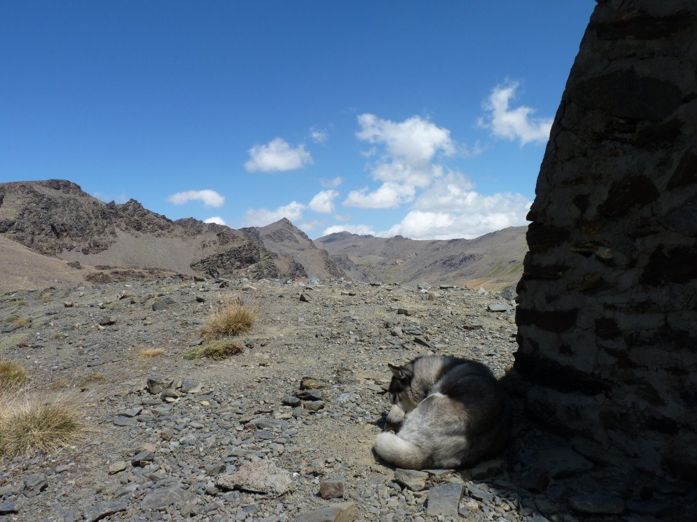 I moved position for sleeping so I could get a different view up the valley