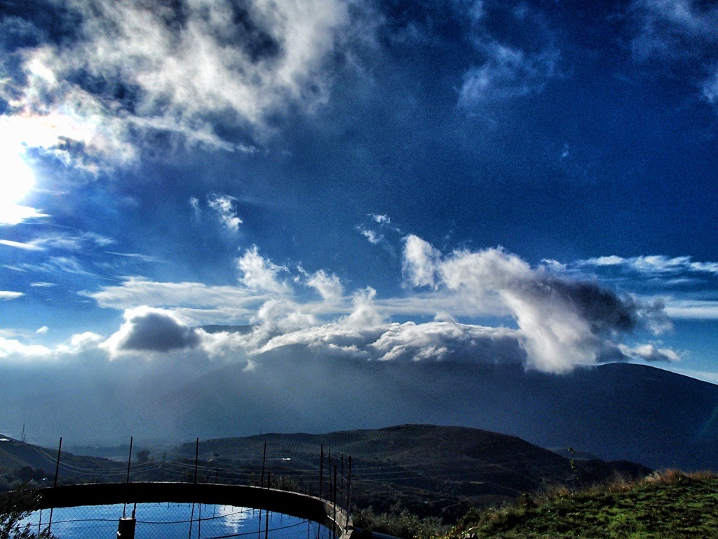 There were some cool clouds around especially over the Sierra Lujar